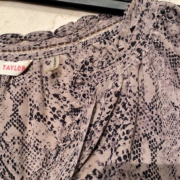 Rebecca Taylor Silk snake print blouse - Picture 10 of 11